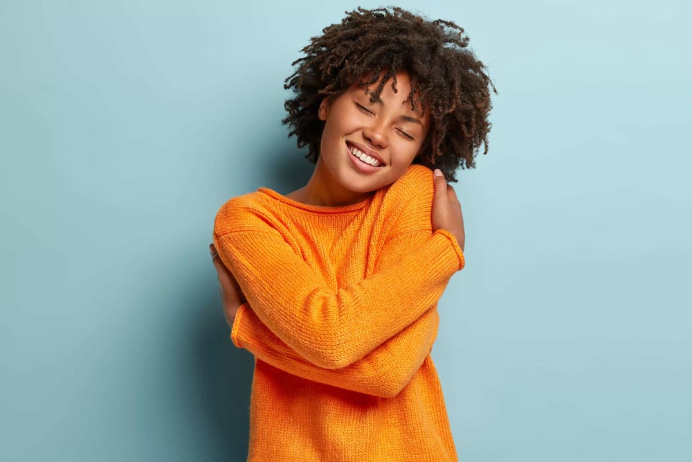 Girl in orange t-shirt