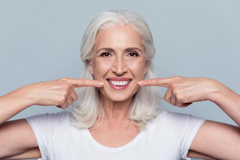 Senior woman smiling