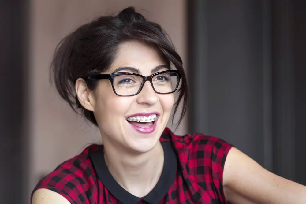 A women smiling